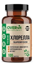 Хлорелла прессованная в таблетках табл. 100 шт. OVERvit
