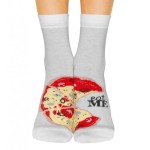 Носки женские, Conte Elegant (Конте Элегант) р. 23 арт. 17С-21СП Хэппи 129 хлопок светло-серый