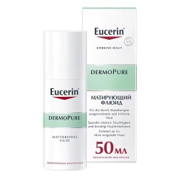 Флюид для лица Eucerin Дермопьюр увлажняющий матирующий для проблемной кожи 50 мл