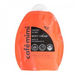 Крем для тела Cafe Mimi витамины для кожи персик и бергамот 250 мл